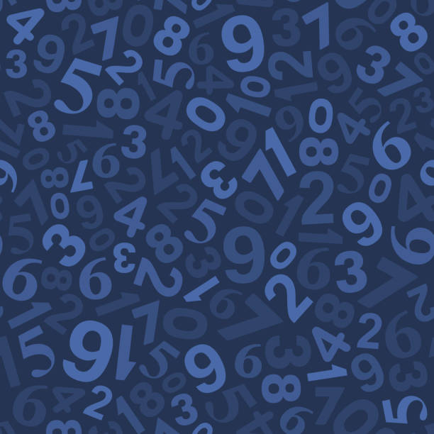 Seamless Background Pattern with Numbers. Vector vector art illustration