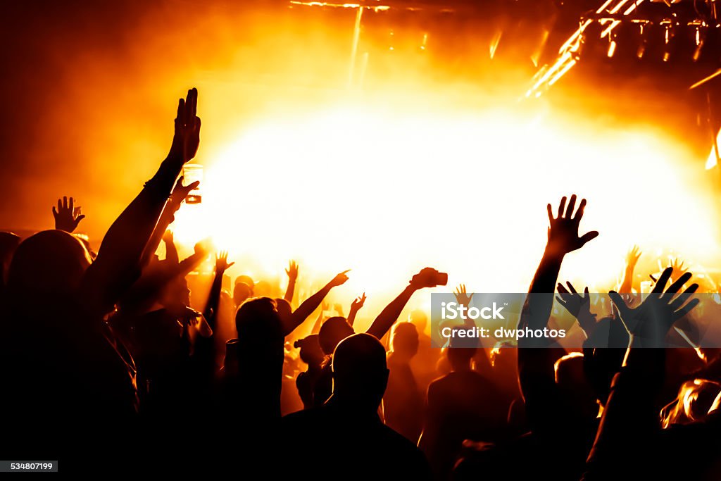 Konzert Menschenmenge - Lizenzfrei Kontur Stock-Foto