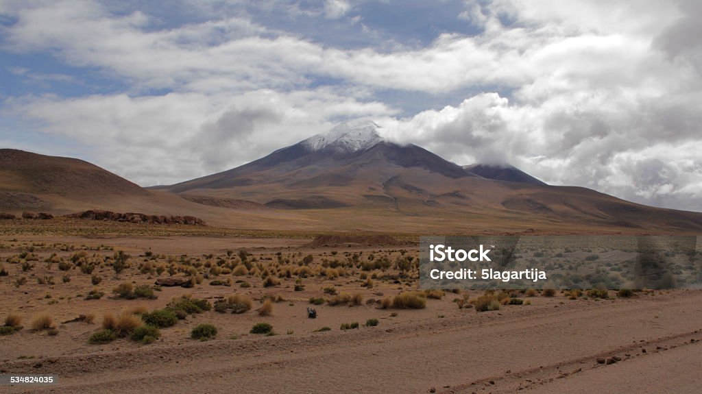 Mountain in Los Andes A beautiful mountain, on the road of Uyuni, Bolivia. Taken in winter, with a Canon Digital 60D. Beautiful landscape, South America. 2015 Stock Photo