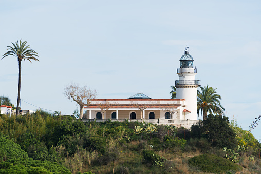 Overview Calella lighthouse in Barcelona (Spain)
