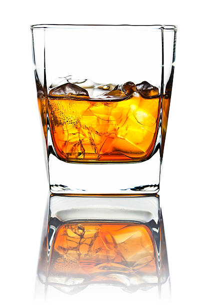 istock whiskey and natural ice isolated on white 534825845
