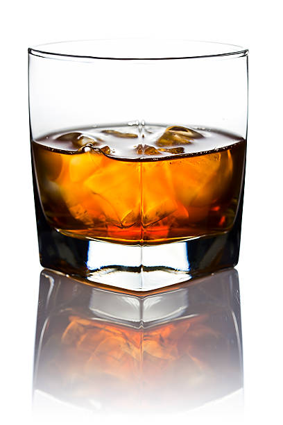 istock whiskey and natural ice isolated on white 534825847