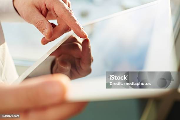 Touching Screen Stock Photo - Download Image Now - 2015, Adult, Business