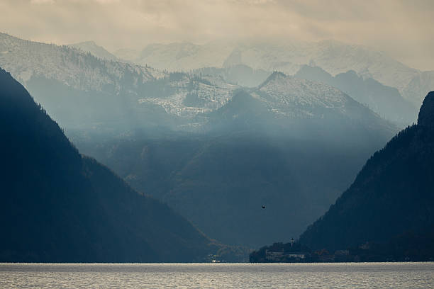istock Sunlight lighting the mountains surrounding the lake 534827829
