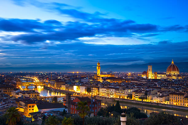 istock Florence or Firenze sunset aerial cityscape. Panorama view from 534827891