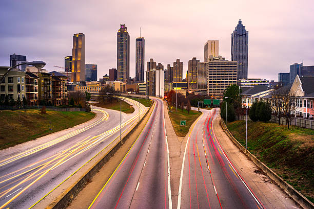 atlanta, georgia, eua - bank of america plaza - fotografias e filmes do acervo