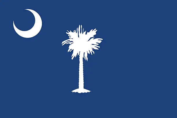 Vector illustration of South Carolina State Flag