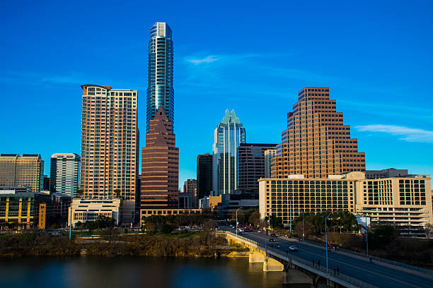 istock Congress Avenue Bridge Overlooking Austin Central Texas Skyline Cityscape Evening 534844173