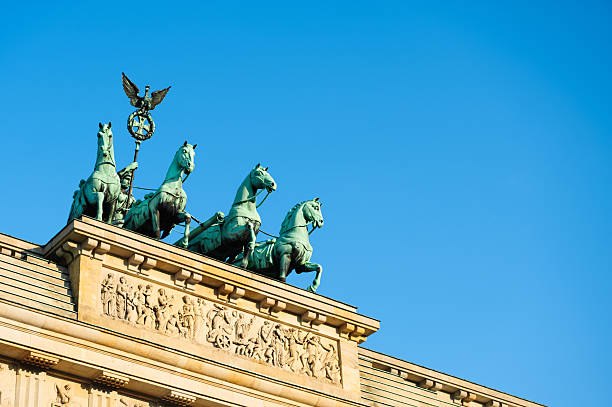 istock Quadriga on top of Brandenburg Gate in Berlin, text space 534844193