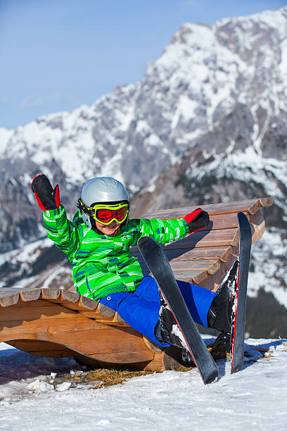 esqui, esquiador, inverno - austria european alps winter outdoors - fotografias e filmes do acervo