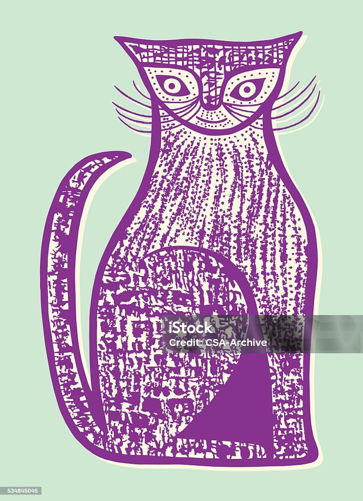 Gato de estar - arte vectorial de 2015 libre de derechos