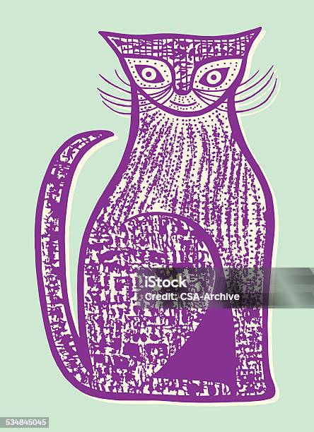 Ilustración de Gato De Estar y más Vectores Libres de Derechos de 2015 - 2015, Animal, Arte Pop