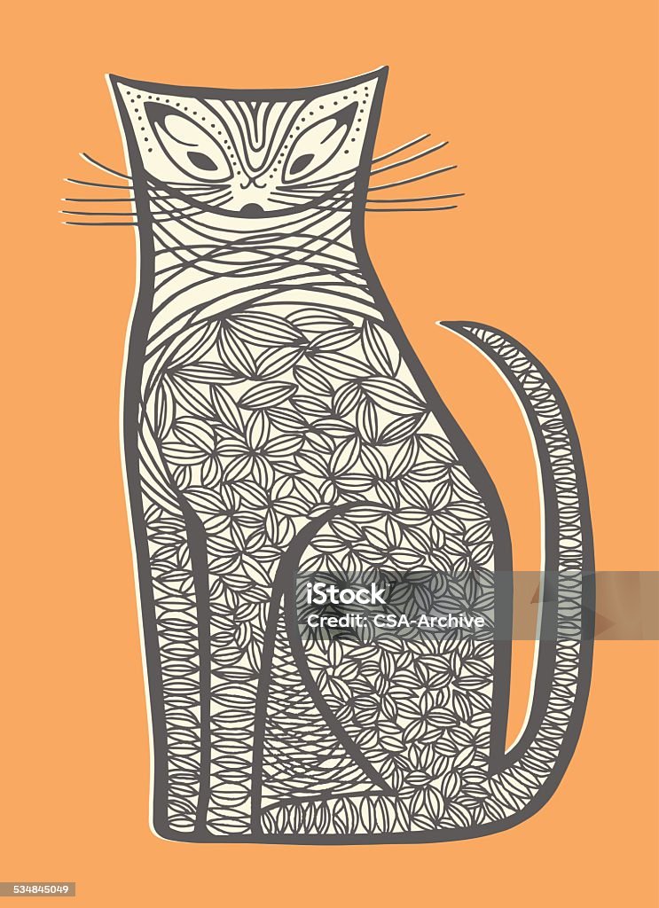 Gato de estar - arte vectorial de 2015 libre de derechos