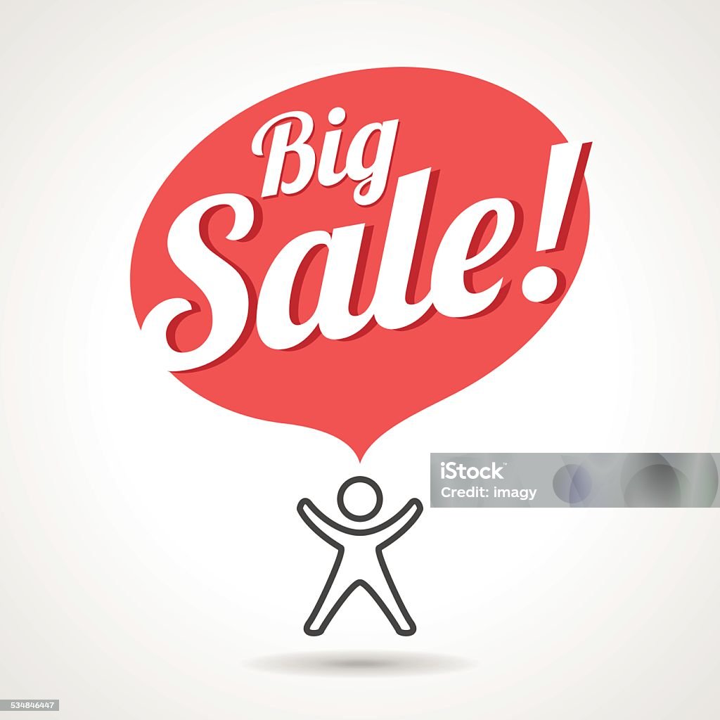 Big Sale Announcement Symbol Vector icon of big sale announcement. EPS 10 file, contains transparency. 2015 stock vector