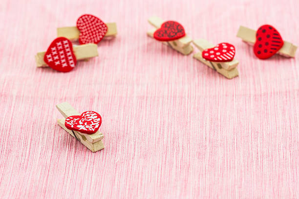 istock Wooden clothespin heart shaped. 534847923
