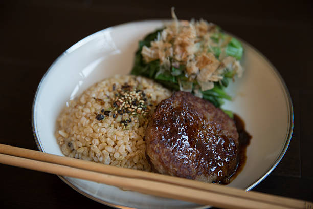 Macrophotography of bento.