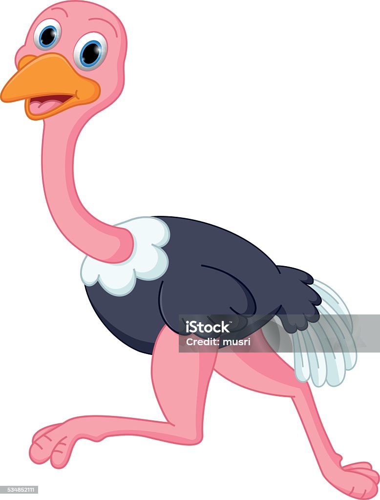 Cute ostrich cartoon running Vector illustration of Cute ostrich cartoon running  2015 stock vector