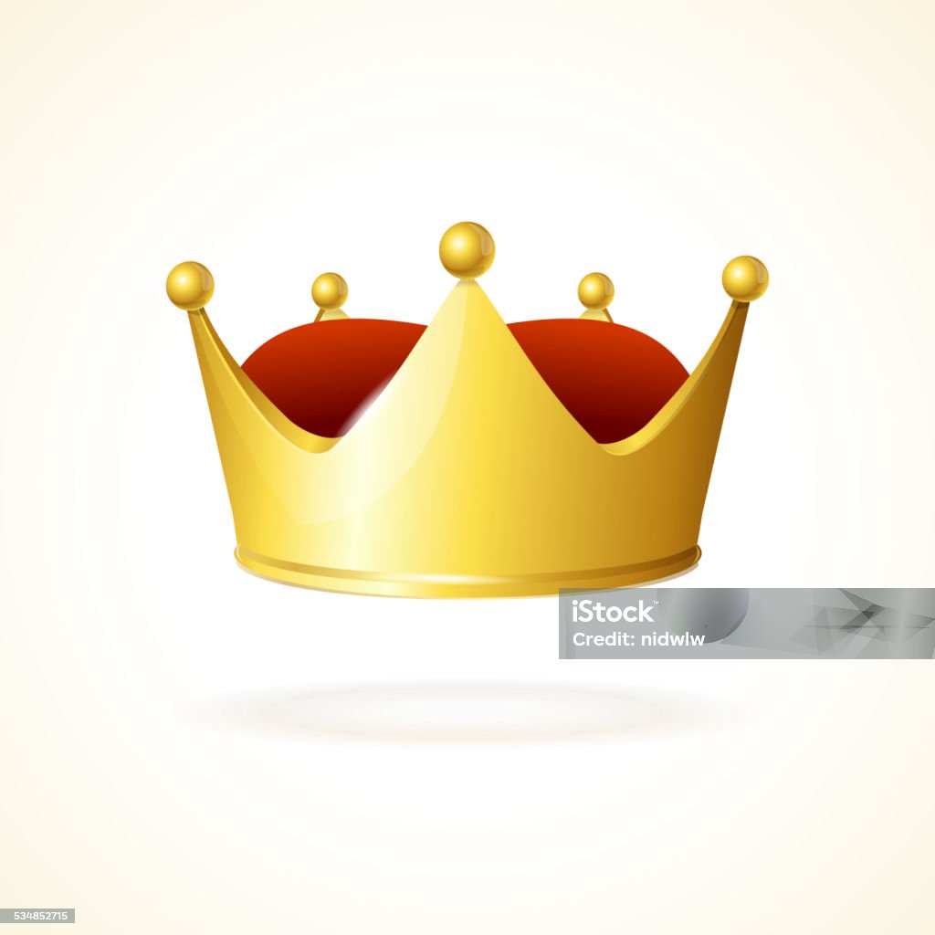 Vector golden crown Old-style. Gold crown isolated on a white background  Diadem stock vector