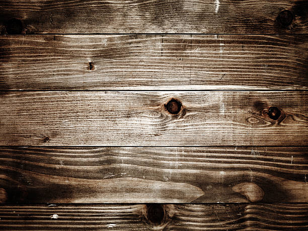 istock Overhead view of old wooden table 534853143