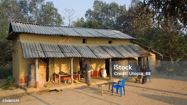 Traditional House In Terai Nepal Stock Photo - Download Image Now - 2015, Adobe - Material, Asia