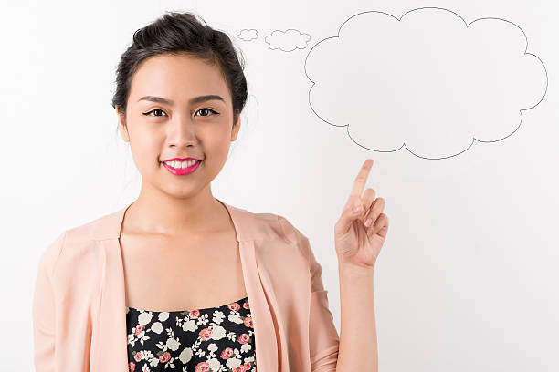 istock Attractive woman with thought bubble 534861899