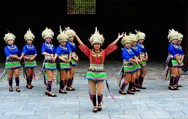 Guilin, China - October 12, 2011: This is Guilin Garden of Ethnic Lifestyles and Customs,