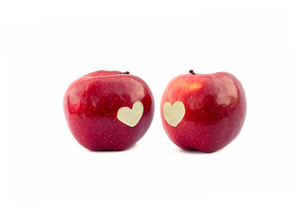 istock two apples with a symbol heart 534863195