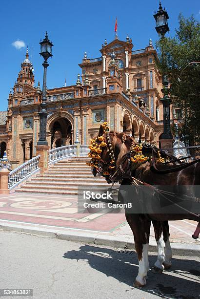 Plaza De Espana Seville Spain Stock Photo - Download Image Now - 2015, Andalusia, Architecture