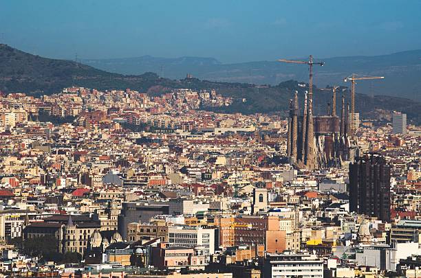 Aerial view of barcelona