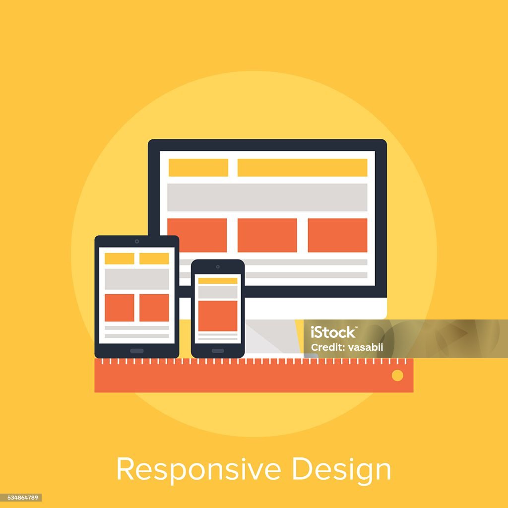 Responsive Design Vector illustration of responsive web design flat concept. 2015 stock vector