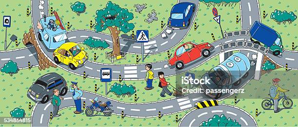 Big Road Seamless Pattern Or Background Stock Illustration - Download Image Now - Animal, Transportation, 2015