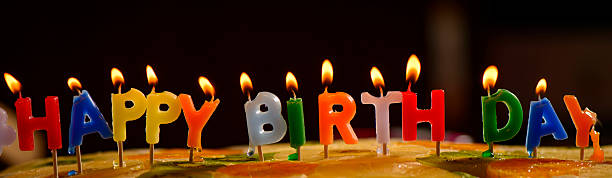 istock Colorful happy birthday candles 534866849