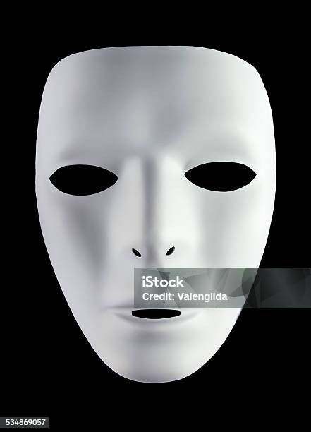 White Mask On Black Background Stock Photo - Download Image Now - Actor,  Arts Culture and Entertainment, Backgrounds - iStock