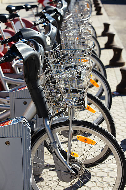 istock City Hire Bicycles Parked In Row 534869675