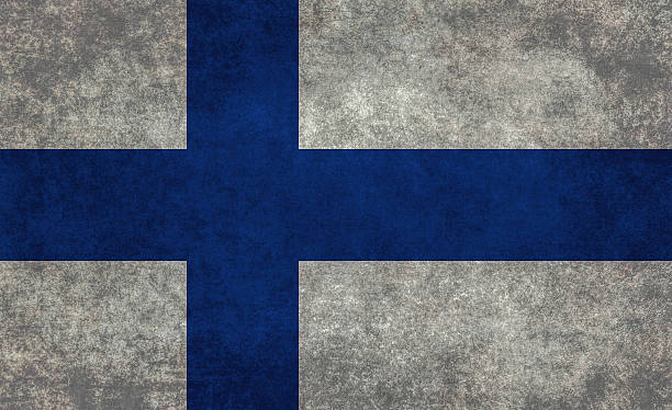 istock Flag of Finland with textured treatment 534886088