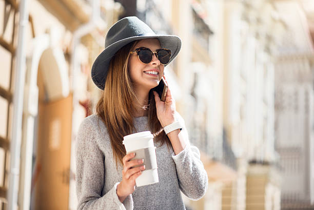 istock Modern young woman in a big city 534888726