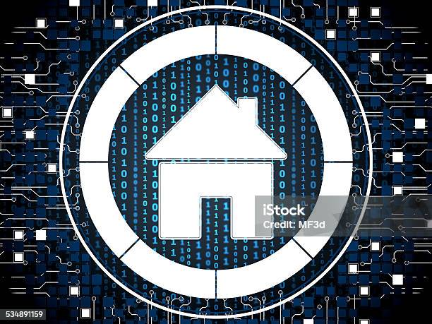 Home Icon Stock Illustration - Download Image Now - 2015, Binary Code, Coding