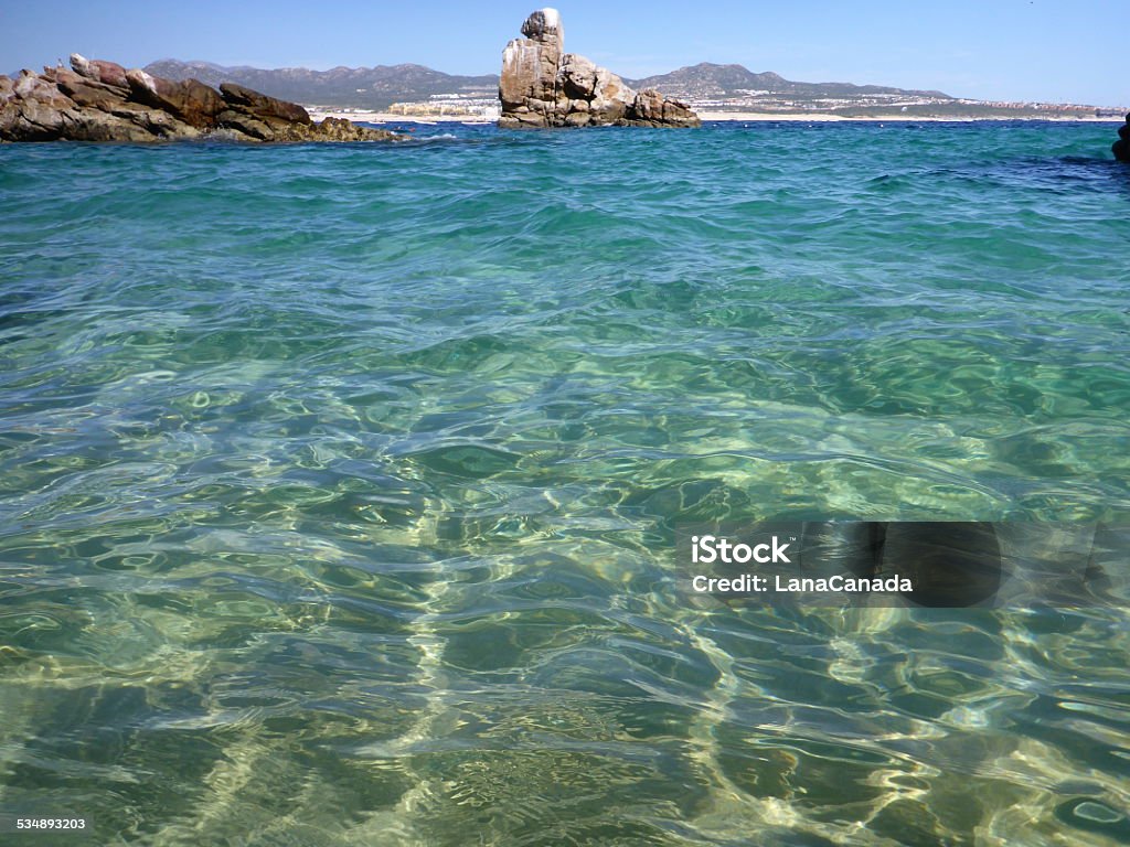 Lover's Beach Los Cabos, Mexico Crystal-clear, shallow waters of Lover's Beach in Cabo San Lucas, Baja California Sur, Mexico. 2015 Stock Photo