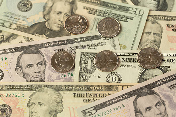 istock US Dollars Banknote and coin 534894525