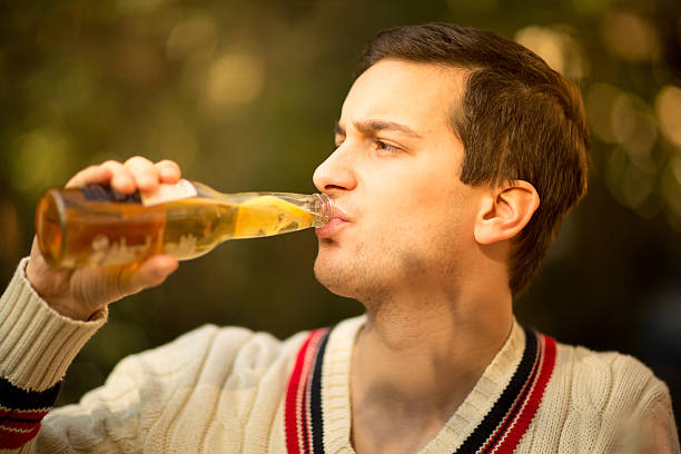 istock Young man having fun at the beer garden 534917063