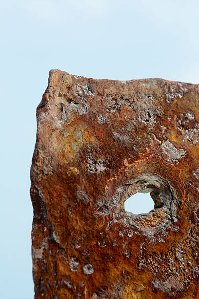 istock Germany, Schleswig-Holstein, Heligoland, old jetty, old stone with hole 534917161