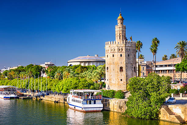 Torre del Oro Tower of Seville Torre del Oro in Seville, Spain. seville photos stock pictures, royalty-free photos & images