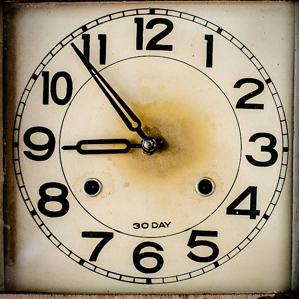 istock wooden vintage wall clock 534920831