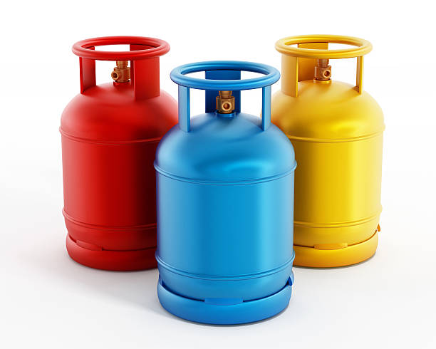 cilindros de gás - natural gas cylinder flammable fire - fotografias e filmes do acervo