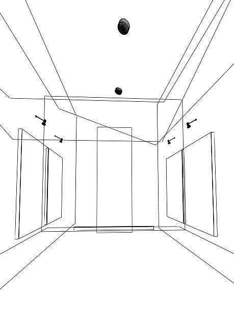 istock abstract sketch design of interior exhibition room ,museum 534923117