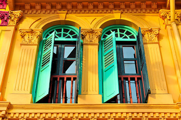 roman style building with columns. stock photo