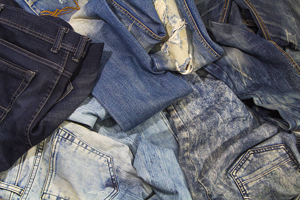 istock Jeans are beautifully detailed blue, dark blue and black 534925565