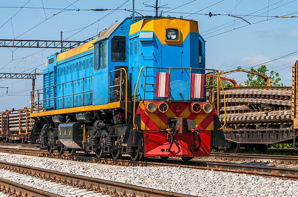 istock Train with special track equipment at repairs 534938975