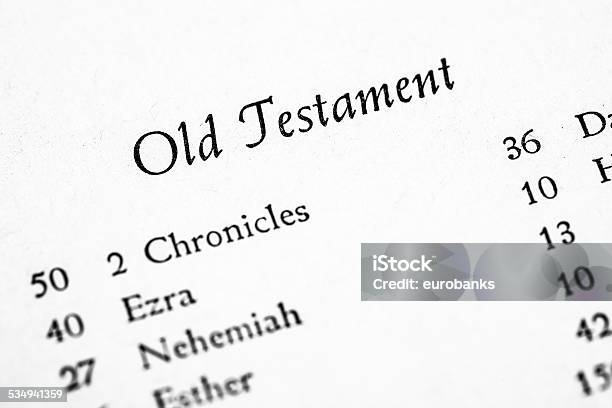 Holy Bible Old Testament Stock Photo - Download Image Now - 2015, Bible, Book