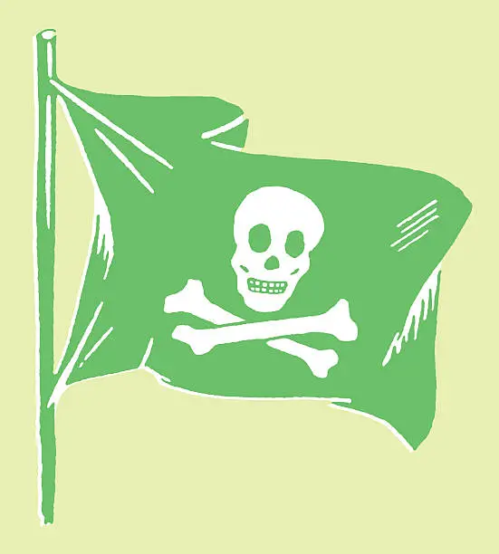 Vector illustration of Jolly Roger Flag